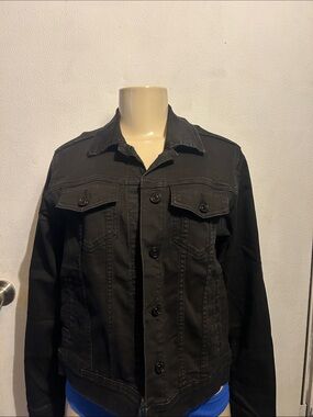 KanCan Black Button-Front Cotton Jacket